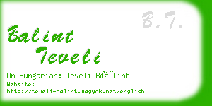 balint teveli business card